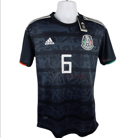 Jonathan dos Santos #6 Mexico Home Authentic Mens Soccer Jersey World Cup - Picture 11 of 11